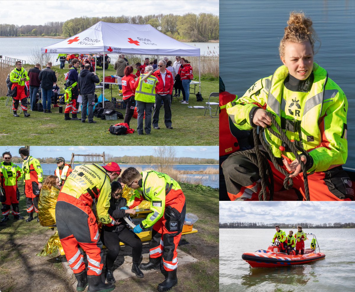 Oefening 'Party Boot' op het #Geestmerambacht met de alarmploeg van de #reddingsbrigade #dijkenwaard. Gericht op samenwerking;  met het <a href="/RodeKruis/">Rode Kruis</a> uit NHN, Zawa en Kennemerland en de <a href="/rbdenhelder/">Reddingsbrigade Den Helder</a>  tijdens rampen of grootschalige calamiteiten.  <a href="/vrnhn/">Veiligheidsregio NHN</a> <a href="/nrv/">NRV</a>