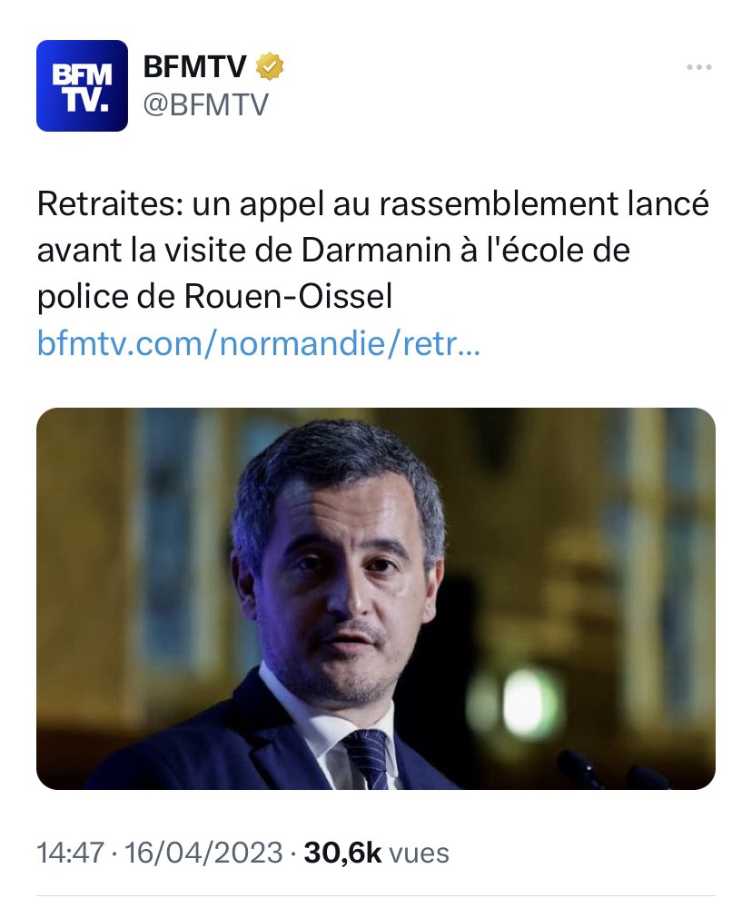 realmarcel1's tweet photo. Demain, Darmanin va à Rouen et les Rouennais veulent lui expliquer l’hospitalité normande, à 8h30 devant l’école de police.
Ils ne peuvent plus aller nulle part…
#ReformeDesRetraites 
https://t.co/rz1lbNfhBx https://t.co/sGDvuMvvbW