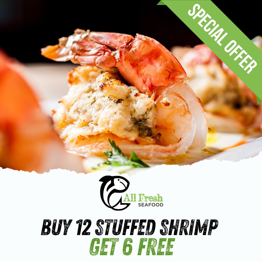 AllFreshSeafood's tweet photo. 🍋🍤 Until midnight today, buy 𝟏𝟐 𝐬𝐭𝐮𝐟𝐟𝐞𝐝 𝐬𝐡𝐫𝐢𝐦𝐩 𝐚𝐧𝐝 𝐠𝐞𝐭 𝟔 𝐚𝐝𝐝𝐢𝐭𝐢𝐨𝐧𝐚𝐥 𝐬𝐭𝐮𝐟𝐟𝐞𝐝 𝐬𝐡𝐫𝐢𝐦𝐩 𝐟𝐨𝐫 𝐟𝐫𝐞𝐞! 😱 𝐓𝐡𝐚𝐭'𝐬 𝟏𝟖 𝐭𝐨𝐭𝐚𝐥 𝐟𝐨𝐫 𝐭𝐡𝐞 𝐩𝐫𝐢𝐜𝐞 𝐨𝐟 𝟏𝟐! 🎉🦀🍤 https://t.co/jAwwyNzCW9 https://t.co/eqDADuM8Oc