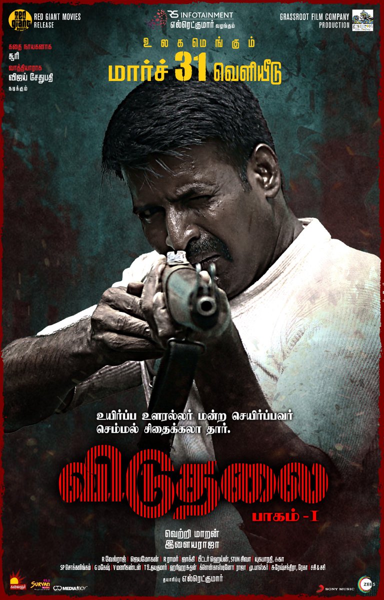 Truly. mindblown.after watching Vidhutalai. Part 1.such realistic. the locations.the storyline. Vetri Maran has nailed it. Soori. who is always seen in comic relief roles. has stolen the show.truly supported by Bhavani.Gautam Menon and in brief role Makkal Selvan. Awaiting Part 2