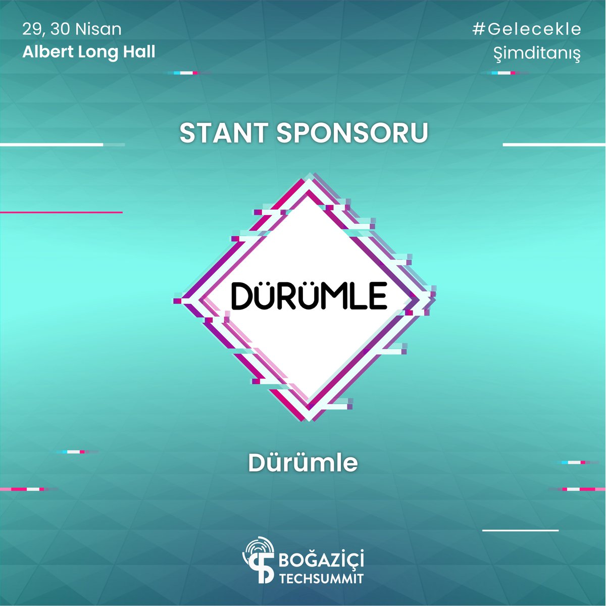 📍TechSummit23’ün stant sponsoru Dürümle!

🌯Network molalarında Dürümle'nin müthiş lezzetleri bu sefer TechSummit için güney meydanda seni bekliyor.

😋 Enfes lezzetleri tatmak ve gününüzü gün etmek için stantlarına uğramayı unutmayın!