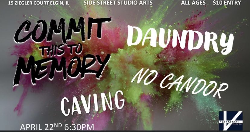 Hey, my name’s Brandon and I’m gonna be playing at a lil’ show in Elgin, IL on Saturday if you’d like to come say hello. ✨