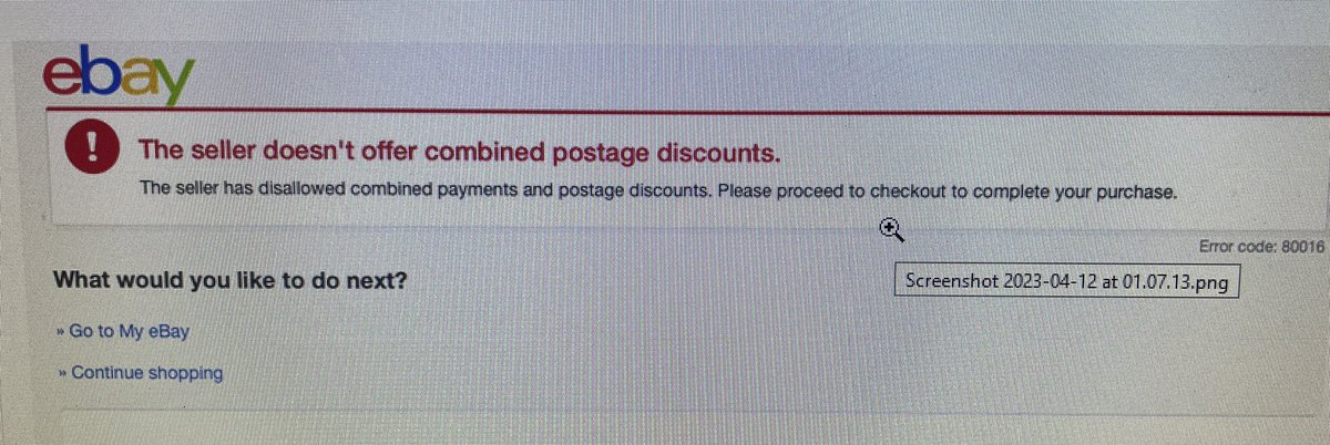 Thanks <a href="/eBay_UK/">eBay UK</a> for continuing to destroy my business by showing this banner to buyers when it is not true. Stop doing this #eBay