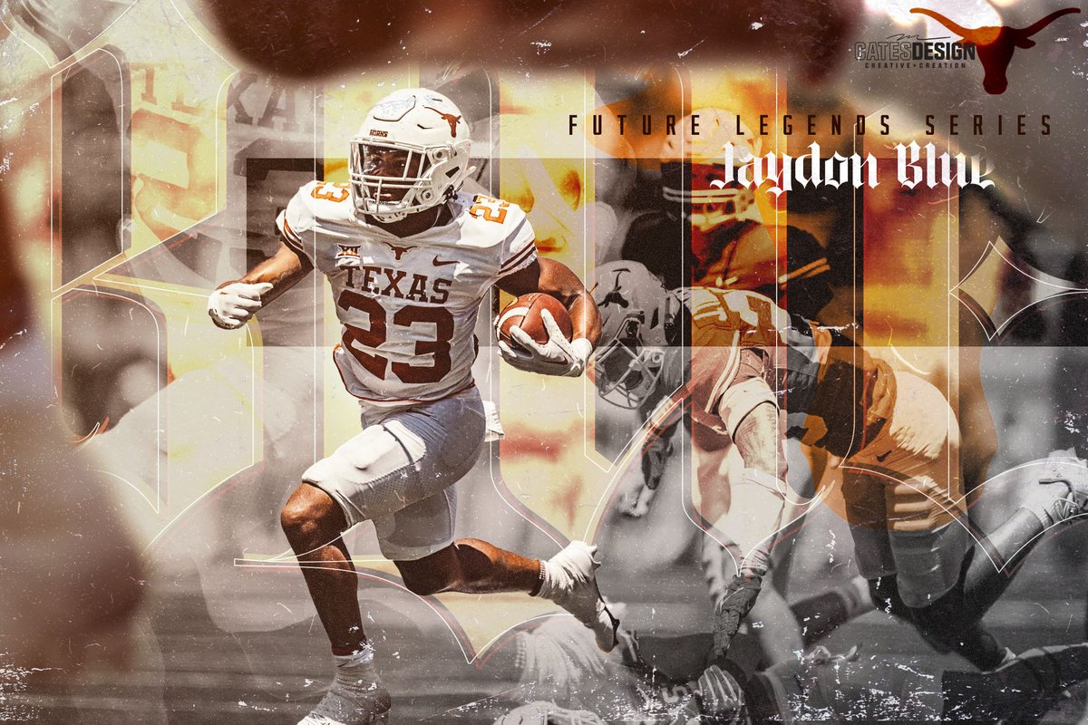 mattcates's tweet photo. The output continues... inspired by @TexasFootball
shots...
Featured athlete: @Jaydonblue23
#catesdesign // pro edits for every market
#sportscreative #creativejuices #createENVY #txfb #smsports #design https://t.co/lFVC82VumL