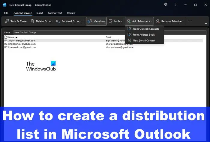 TheWindowsClub On Twitter How To Create Distribution List In Outlook thewindowsclub-on-twitter-how-to-create-distribution-list-in-outlook