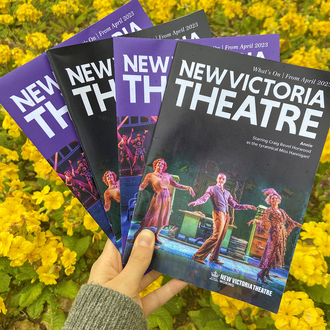 WokingTheatre's tweet photo. Say hello to our brand new brochure! The What's On from April'23 guide is packed full of exciting updates on this year's programme of musical theatre, comedy, music and more✨ 

Pick up your copy during your next visit or view it digitally here: https://t.co/WzEHO3k5wG https://t.co/aEJttyZv1P