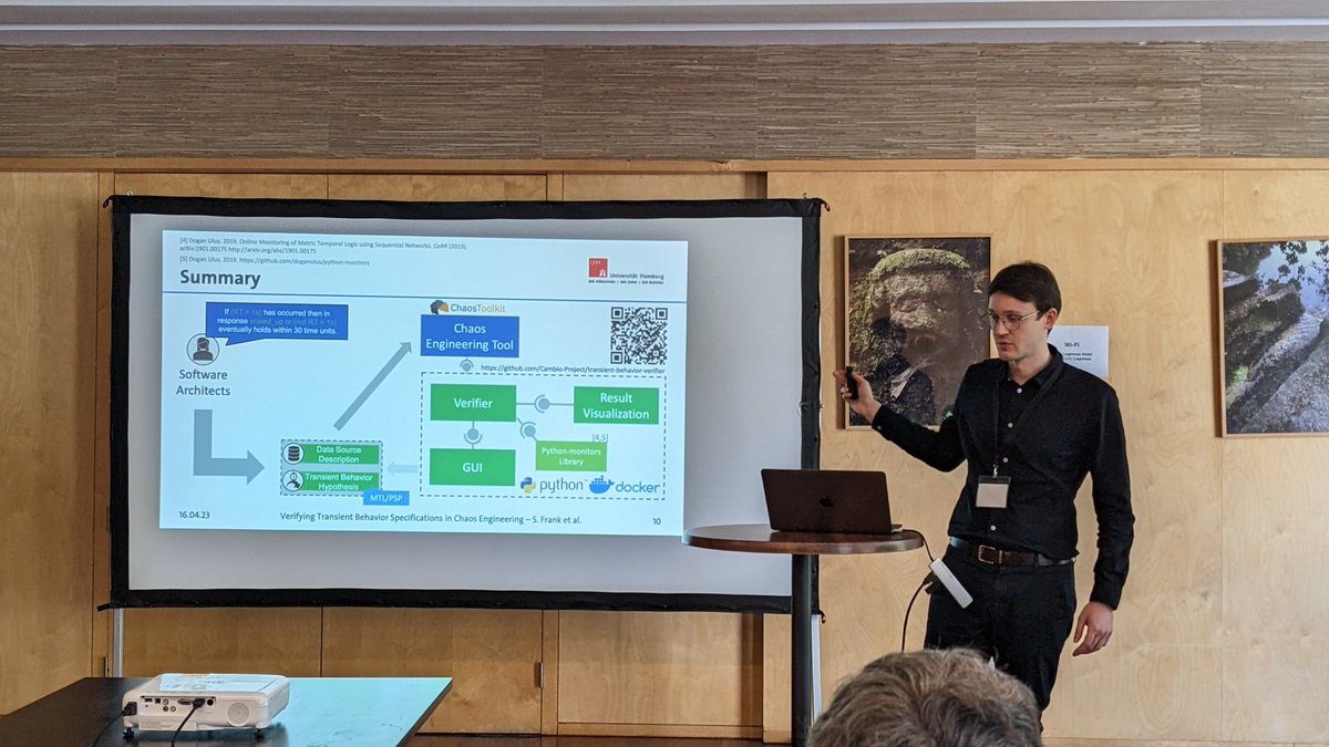 andrevanhoorn's tweet photo. Preprint of our paper on Verifying Transient Behavior Specifications in Chaos Engineering ...  available here: https://t.co/SWWf44U50K (slides to follow) @dqualizer_proj @softwarecampus1  @UhhInf @sqaUStuttgart #chaosengineering #ltb2023 #icpe2023 https://t.co/ITYcxJMEAZ