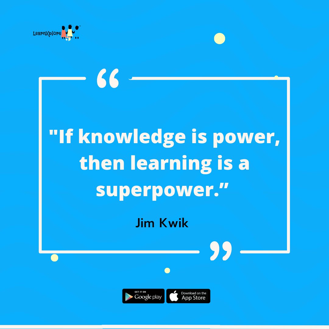 Stay learning 💪                       

 #Stem #STEAM #Edtech #onlinelearning  #learnxplore #learnxploreapp #Edtechtools #learningisfun #learningappforkids #Sdg4 #edutwitter