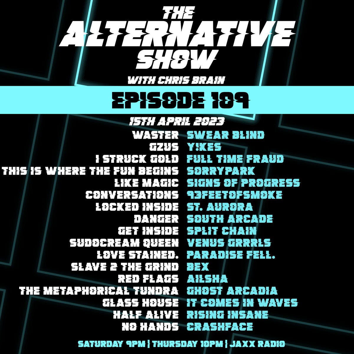 The Alternative Show (@altshowradio) on Twitter photo 💥WEEKLY JAMS 👉 bit.ly/41nFug4 💥
We had an absolutely stacked show this week! Lemme know which artists caught your eye 👀
If you've got music for me, drop me an email chris@jaxxradio.com!
#alternative #emo #poppunk #metalcore #metal #newmusic #unsignedartist #rock 💥WEEKLY JAMS 👉 bit.ly/41nFug4 💥
We had an absolutely stacked show this week! Lemme know which artists caught your eye 👀
If you've got music for me, drop me an email chris@jaxxradio.com!
#alternative #emo #poppunk #metalcore #metal #newmusic #unsignedartist #rock
