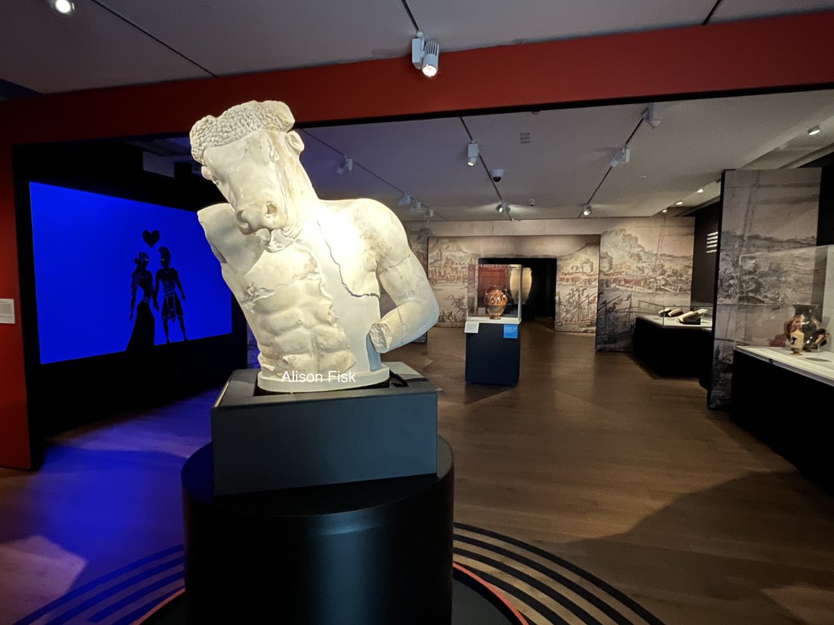 AlisonFisk's tweet image. I love this exhibition! 😍

You come face-to-face with the Minotaur. Probably a Roman marble copy of an earlier Greek bronze sculpture. AD 1-300. Part of a fountain found in Athens. On loan from the National Archaeological Museum, Athens.

#LabyrinthAshmolean
#Archaeology