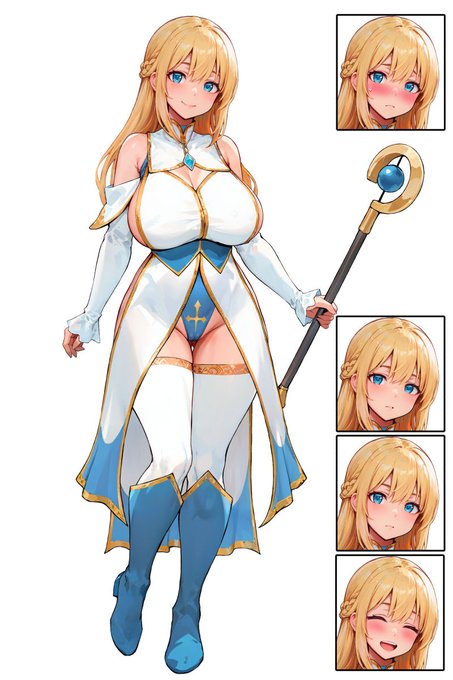 メインヒロイン ソフィア姫立ち絵修正版でつ(*'ω`*) 