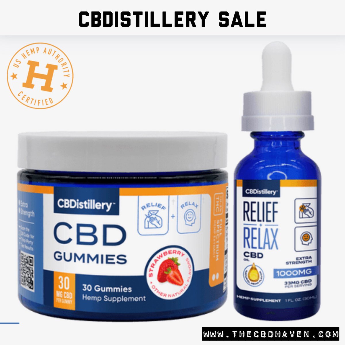thecbdhaven's tweet photo. CBDISTILLERY SALE
Take an additional 20% OFF CBDistillery products with code CBDISTILLERY20 at checkout. Min purchase of $49.99 required.

DON’T FORGET TO LIKE, SHARE, AND FOLLOW US!  We’re nice! 

https://t.co/MLXK7G23BK

#CBD #sale #hemp #CBG #CBN #CBC #cannabidiol  #cbdhealth https://t.co/4jn1a1swS4