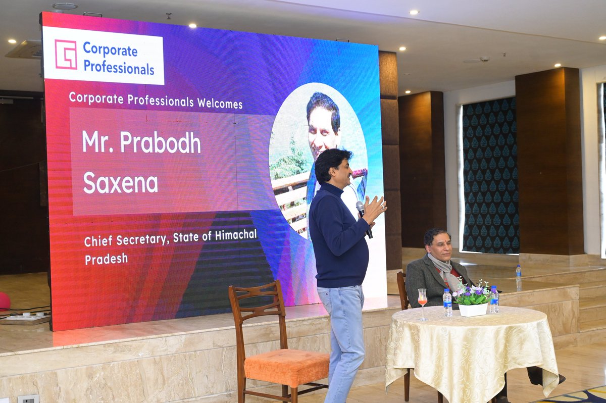 CPIndia's tweet photo. We are extremely grateful to Mr. Prabodh Saxena, Chief Secretary, State of Himachal Pradesh for gracing our Annual Business Meet 2023 at Mashobra, Himachal Pradesh

#motivation #teambuilding #consultancy #corporatelaw #consultingfirm #consulting #marketing #business https://t.co/YcqZN6IPtN