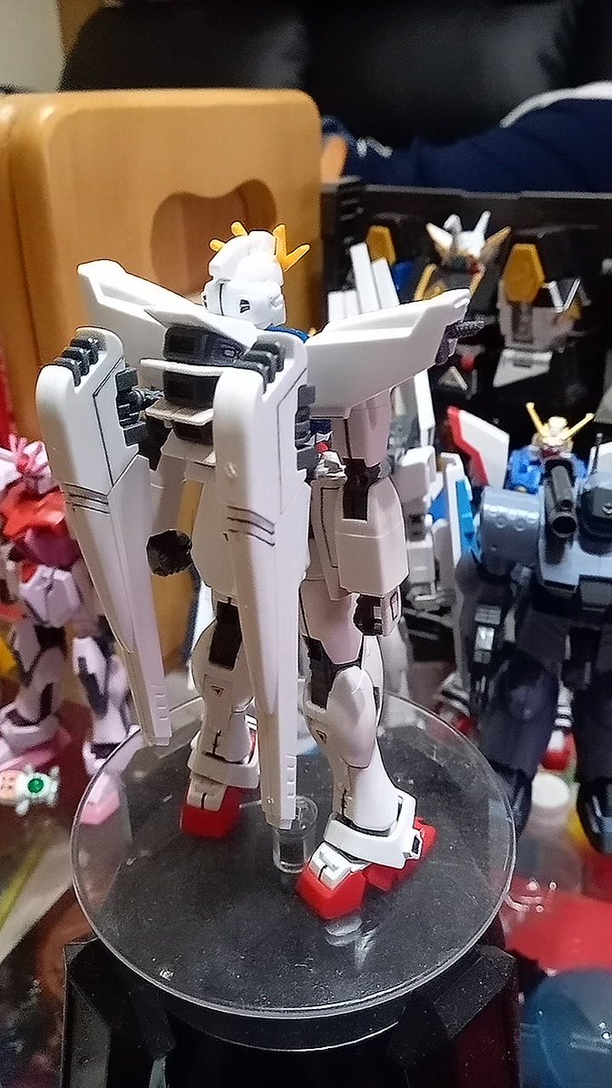 以前に、金曜みんなで模活で作った～F91！胸パーツなくして～完成しなかったけど💦今日～完成した🤣