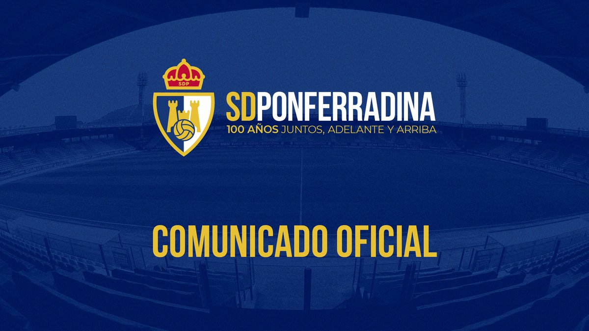 Comunicado de la SD Ponferradina.
👉bit.ly/41r2yKw
#Adelanteyarriba
#100AñosDeportiva