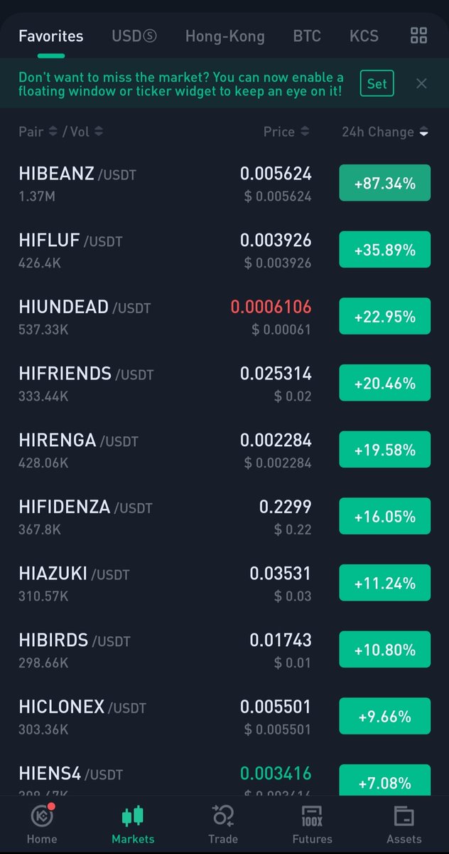 Mang_Claudio's tweet photo. #hiNFTs are almost all green and top on the #KuCoin spot.
What do you think about this? What #hitoken should i buy? 👀🤔 https://t.co/XBarqSOjuz