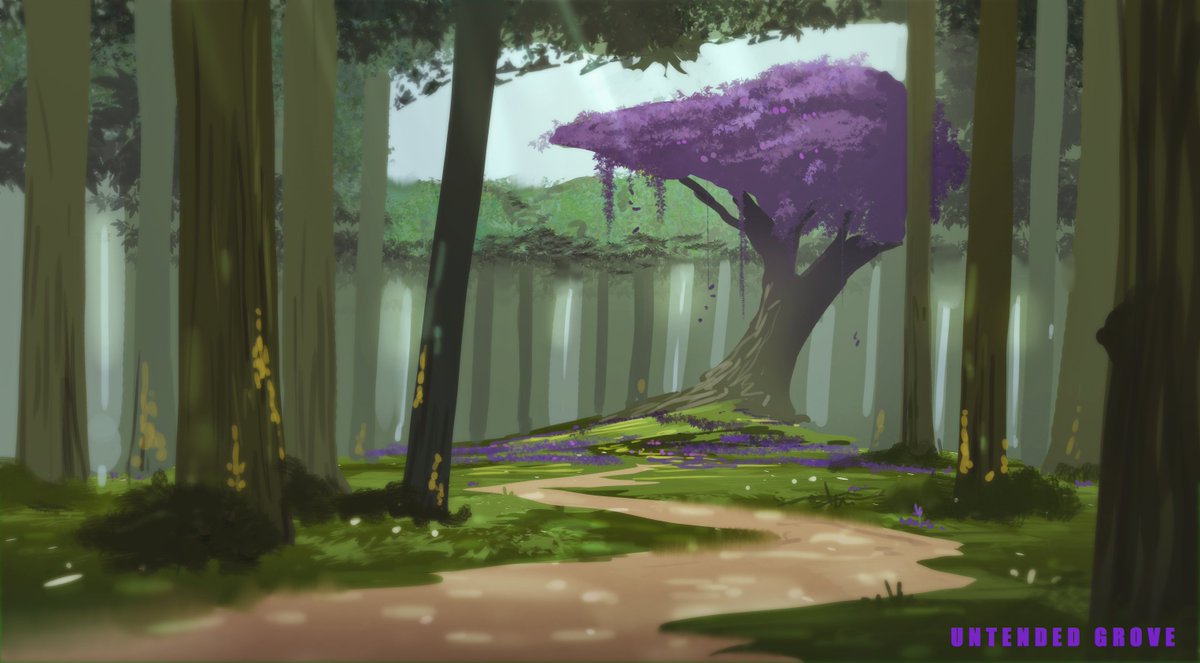 Last 30 minute painting before returning to work tomorrow 🥳 Will continue to do this but uploads may not be as frequent! Prompt - Untended Grove