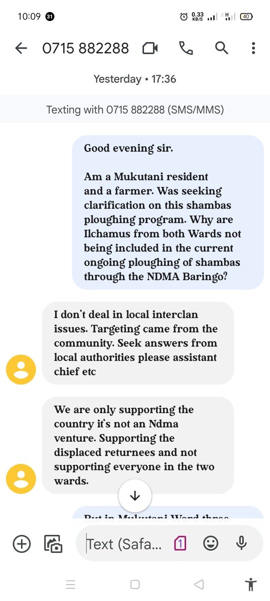 alexson_kateiya's tweet photo. @kalu_lepariyo @NDMA_Kenya @rebecca_miano And this is how the NDMA Marigat office coordinator respond 😎 IMPUNITY https://t.co/bcSplWPNyT