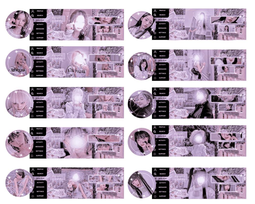 layout semi scenery nuansa ungu
only 3k

✅dana spay
✅retext fee +500p

sullyoon, ryujin, liz, chaewon, jennie, minji, karina, eunchae, hanni 
❌han sohee 

 #zonauangᅠᅠ #zonajajan