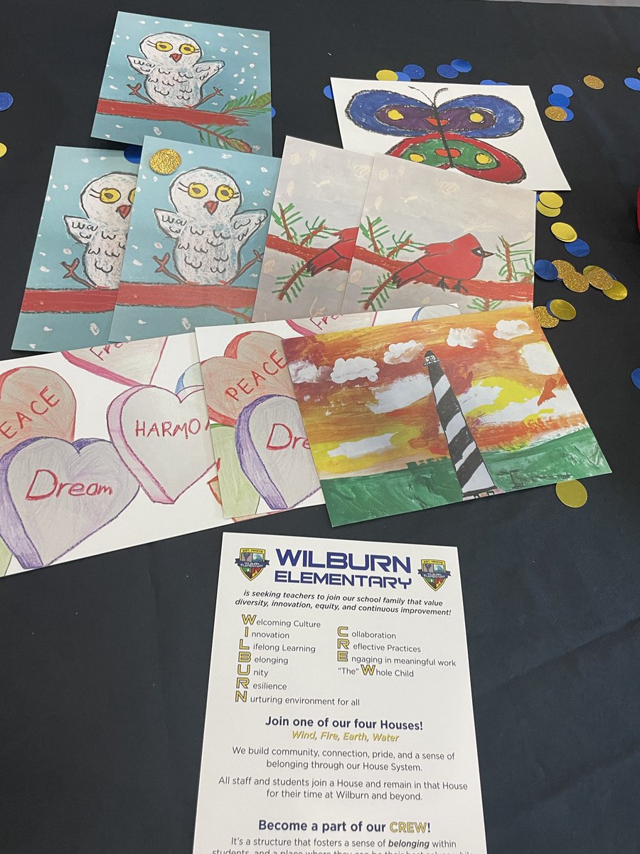 Love seeing the students work used at job fair!  ⁦<a href="/WilburnElem/">Wilburn Elementary</a>⁩ #wearecrew