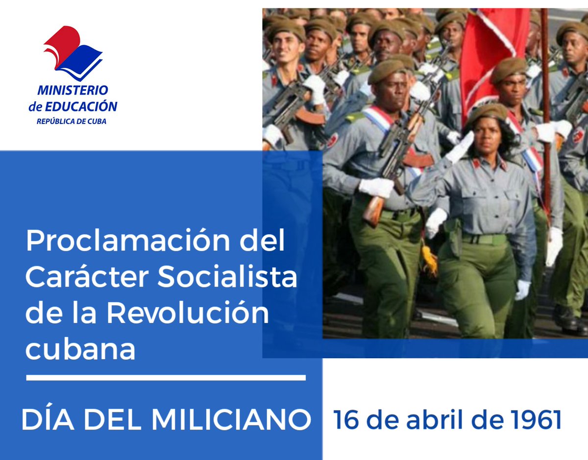 Para rendir homenaje a todos los que lucharon por la causa revolucionaria, cada 16 de abril se conmemora el Día del Miliciano. #CubaViveEnSuHistoria #CubaMined