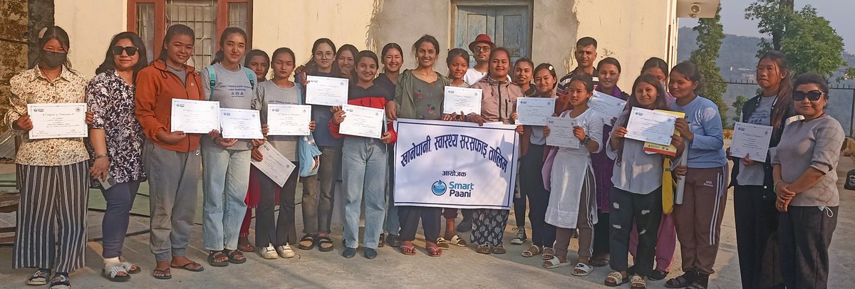 smartpaani's tweet photo. Successfully conducted Women WASH Entrepreneur Training to young female enthusiasts in 4 municipalities of Sindhupalchowk in partnership with @7summitswomen. We wish you all success with your ongoing Women Leadership Training Program.
#WASHtraining #SmartPaani https://t.co/l4nKiMpZrH
