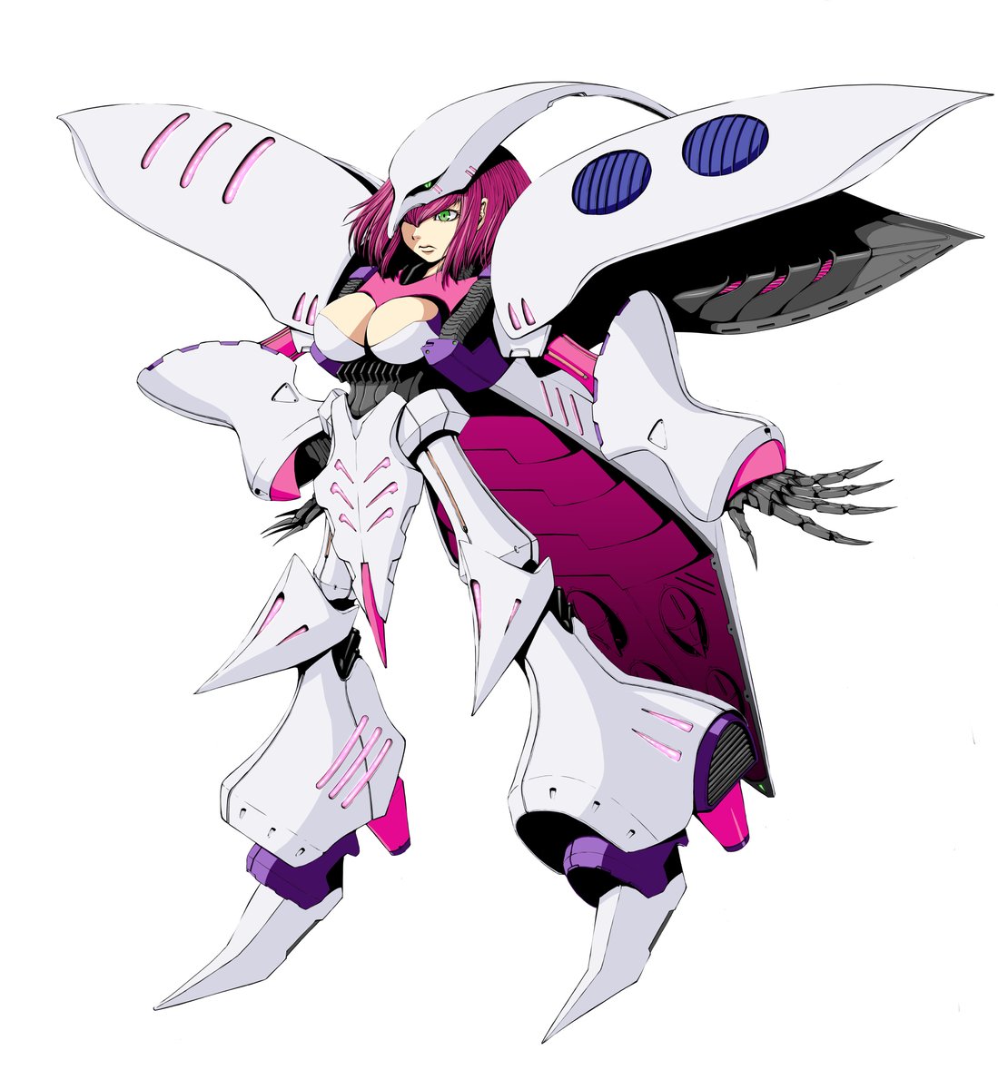 「キュベレイ擬人化、単独絵も見たいってご要望があったので  AMX-004 QUB」|伊藤ひずみ 色々新連載準備中のイラスト