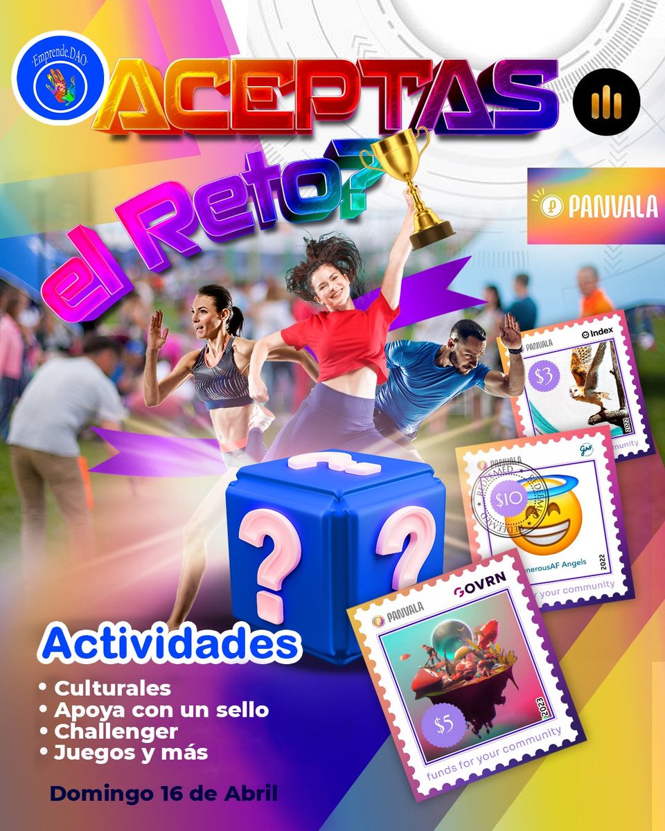 Hoy es el #Dia visítanos, participa #emprendedores y #Dathlete juntos.

Sube una foto del evento y etiqueta a <a href="/PanvalaHQ/">Panvala</a> <a href="/Giveth/">Giveth</a> <a href="/She_Dapp/">/she 🙏</a> con el #EmprendeDaoEnSanjose