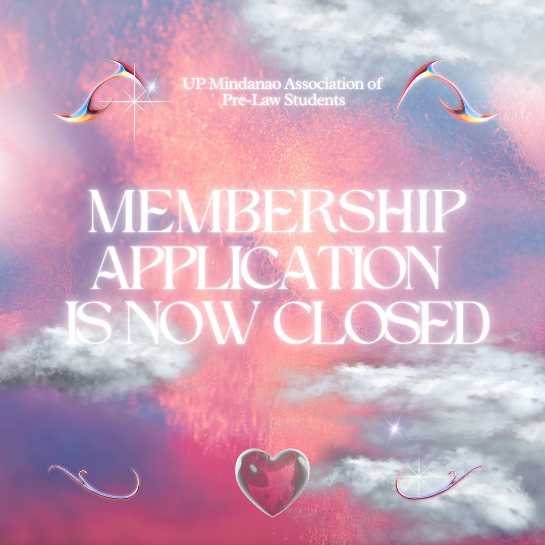 upminprelaw's tweet photo. The UP Mindanao Association of Pre-Law Students (APLS) membership recruitment is now closed. We thank those that applied for showing their interest in becoming members of the APLS.
We are excited to work with the new set of aspiring people's lawyers at APLS!
#JoinAPLS https://t.co/Q8GH0tLSua