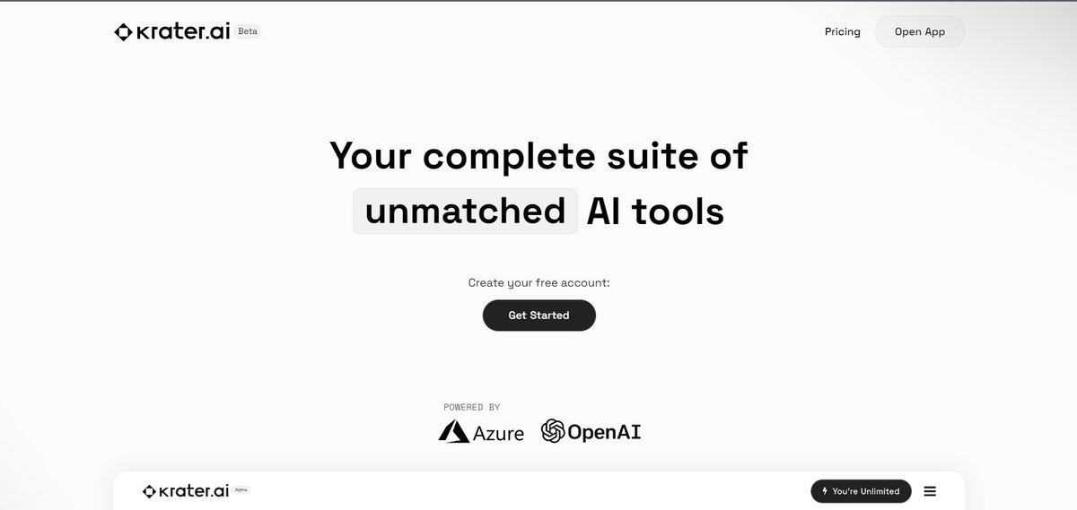 AI_Tool_Details's tweet image. Boost your creativity with Krater.ai! 🚀 Generate copy, transcribe audio, chat with AI, create stunning images, realistic voiceovers, code generation, and more. #AItoolkit
chatgptdemo.com/product/krater…