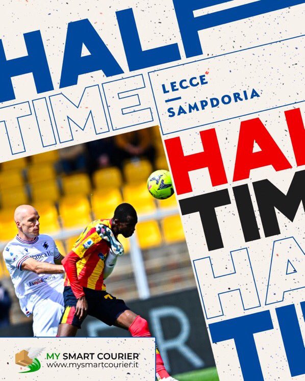 ⏸️ | HALF TIME

Samp go into the break a goal behind.

#LecceSamp 1⃣-0⃣

#SerieATIM

#FORZADORIA 🔵⚪🔴⚫⚪🔵