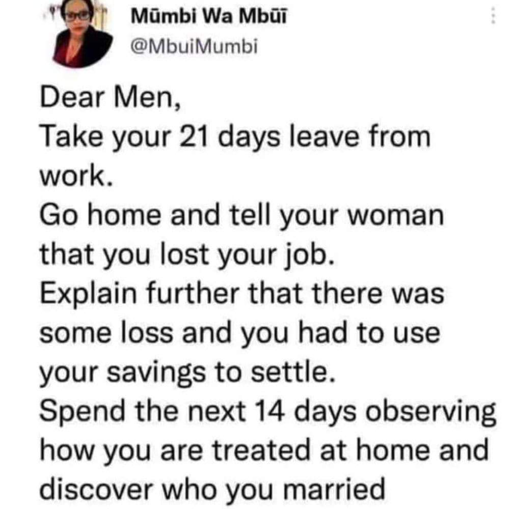 @Biancawamu2 This was you some few days ago..so after taking this leave, then we realize we married sister to Jezebel still you want us to trust them with our properties?
