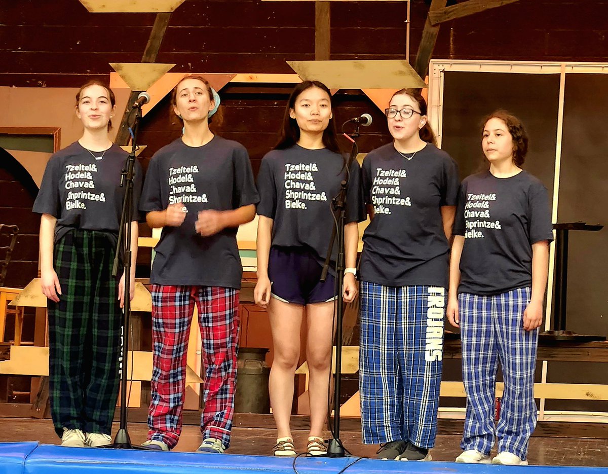 HStultsH's tweet photo. Tevye's daughters at #Sitzprobe for #fiddlerontheroof @bchs_theatre. We open this week. #GirlDad #Tzeitel #hodel #chava #sphrintze #Bielke #matchmaker https://t.co/WVhrA7mfUn