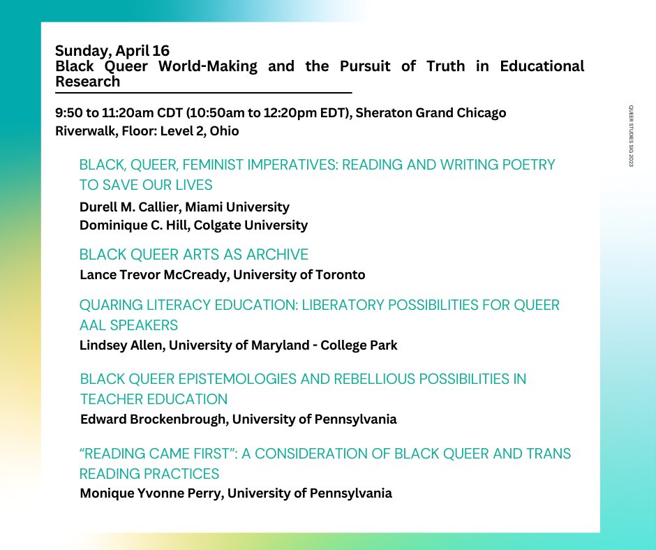 AERA Queer Studies SIG tweet media