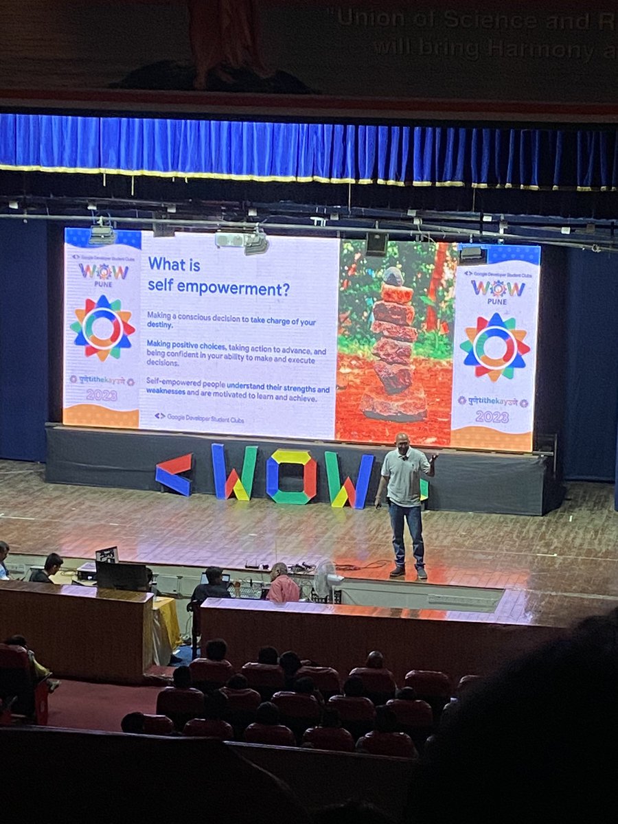 Aniruddha18M's tweet photo. Attended WoW Pune, an event organised by GDG Pune. Gathered amazing knowledge, met some of the industry experts. Special thanks to Karthik Padmanabhan sir.
GDSC WoW Pune
#gdscwow #gdsc #LetsWOWPune https://t.co/nKgns12IMb