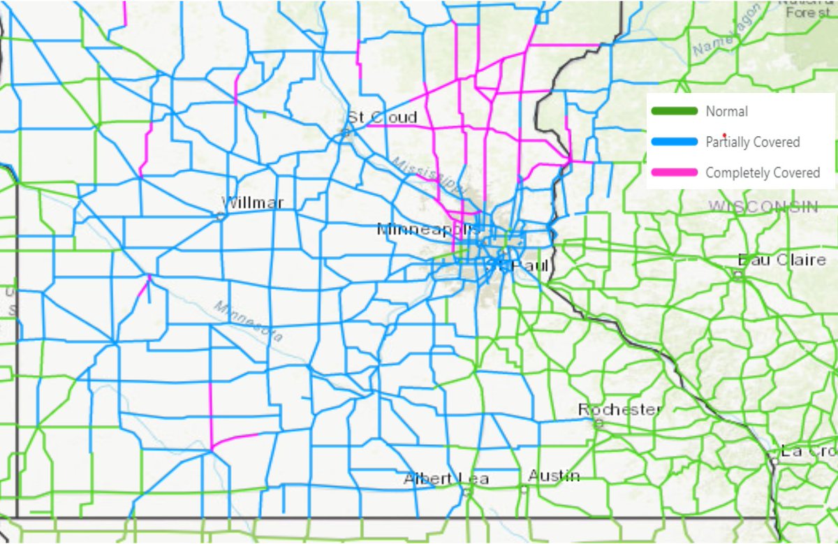 NWS Twin Cities on Twitter "Overnight snow has lead to some slippery