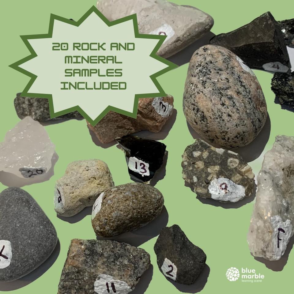 20 samples to explore with the blue marble Geology Kit!

Learn all about the rock cycle, rocks and minerals, fossils, and the often ignored sediments of geology. no experience required.

Learn more: bluemarblelearningscene.ca/nature-kits

#geology #kingstongeology #ygkthingstodo #rocks #ygk
