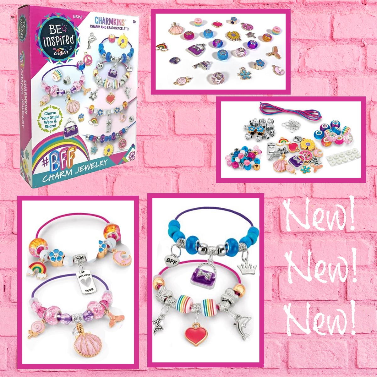 crazart's tweet photo. Bead it, charm it, layer it! Make designer-style bead & charm bracelets with our NEW Be Inspired Charmkins #BFF Charm Jewelry. Exclusively at #Walmart https://t.co/KN0nL4Ck1f
#new #newproduct #charms #charmbracelet #jewelry #designit #designer #fashion #style #kids #fun https://t.co/Cw59intOwG