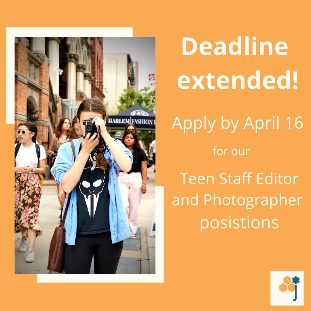 The deadline to apply to our Teen Staff Editor and Photographer positions is TONIGHT! 

We can't wait to see your applications! 🥳

jgirlsmagazine.org/join-our-teen-…