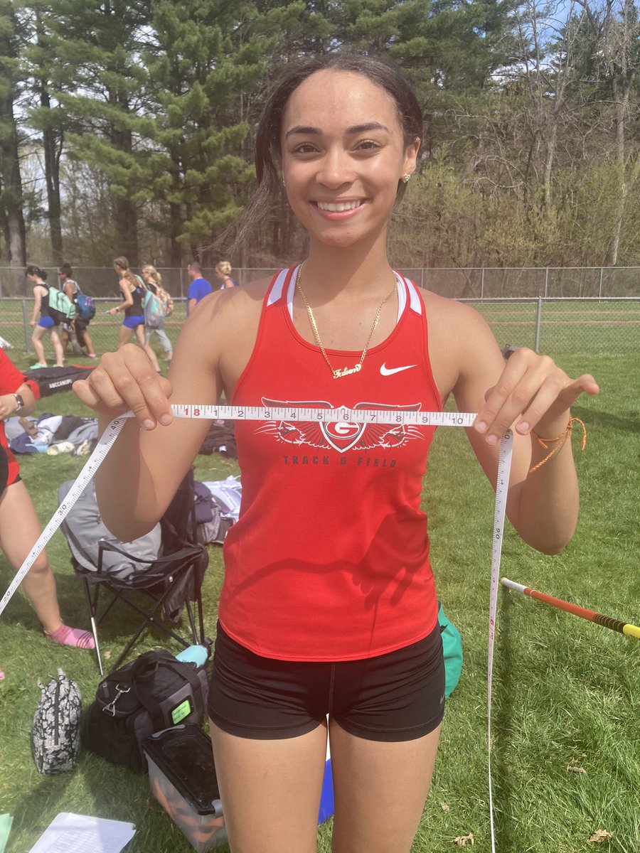 GLandTrack's tweet photo. 🚨NEW SCHOOL RECORD!🚨

Sophomore Tatum Cramer FLEW in the Varsity Long Jump, winning the event with a 18’10 jump!!

💥Over a foot PR
💥2nd in NYS
💥Tied for 8th All-Time for Section 2

…and it’s only Mid-April!

@GoDutchAthletix @MileSplitNY @milesplit @TUSidelines https://t.co/l2MARvabhT