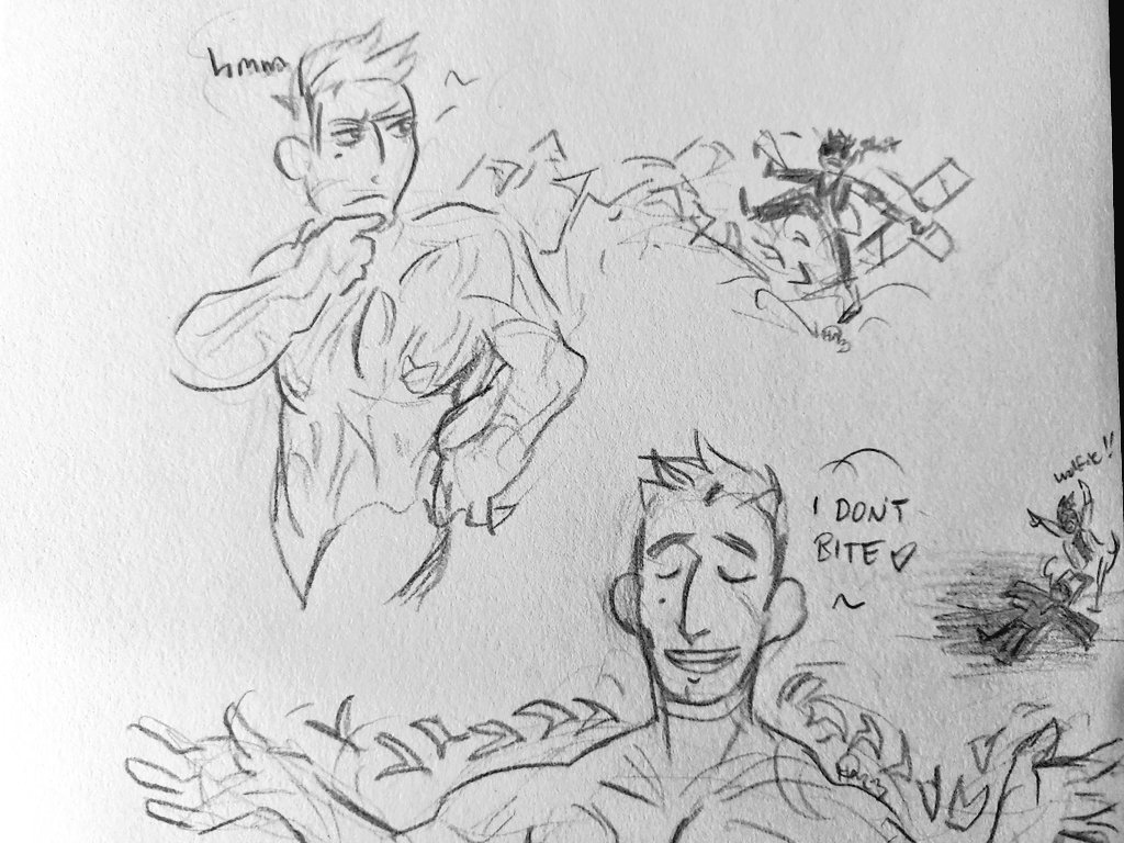 haikalikkart's tweet image. I have a tiktok of this but I want to attach the panels too because I love this asshole #millionsknives #trigun more like #triFUN hahaha he