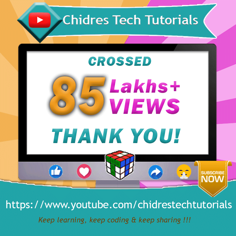 ManjunathChidre's tweet photo. Wow! 😲 🔥 👍  Chidre'sTechTutorials has just crossed 8.5Million+ Views. Do Subscribe, Share &amp; Support: https://t.co/uVx043wHAc 

#animation #vfx #multimedia #gaming #computerscience #infomationtechnology #programming #coding #technology #chidrestechtutorials #educational https://t.co/bY81Va4Qdi