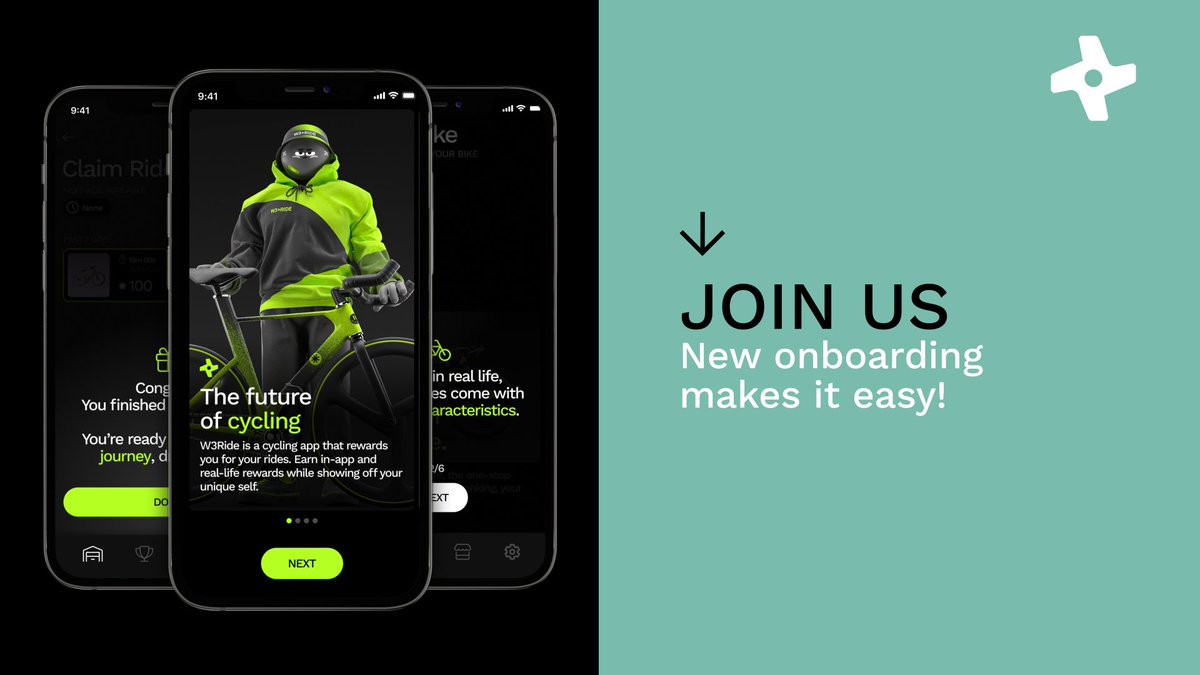 w3ride's tweet photo. Our #onboarding process has been completely redesigned! 🔥

We've updated our welcome carousel, added a step-by-step #tutorial, and revamped our claiming system to make earning #rewards easier than ever! 🚀

Join #W3Ride now by clicking the link in our bio! https://t.co/8yic76Nzr4