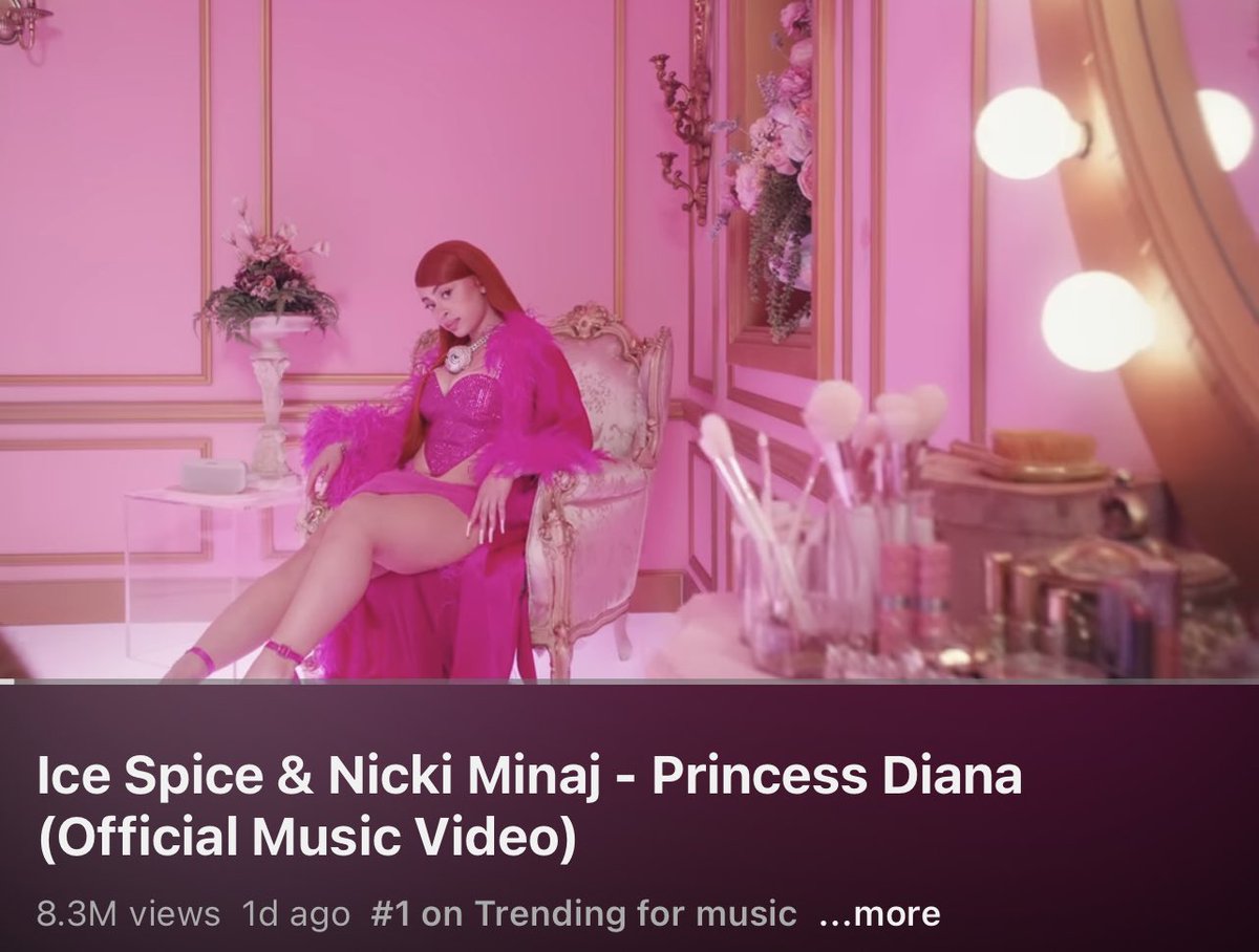 BTCHYOUAMUNCH's tweet photo. I feel we could easily get this to 10mil ๐ #PDRVideo #PrincessDianaRemix #IceSpice https://t.co/tTBBVdBLMs