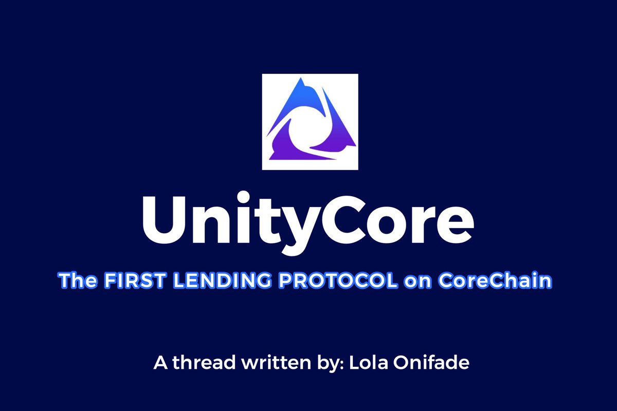 PatienceOmo55's tweet photo. LISTEN UP Guys 📣📣

The global blockchain market is estimated to reach $67.4 billion by 2026. 

As we draw closer, there are emerging innovative projects in the space. 

Allow me to introduce to you one of them, @UnityCorePro- The 1st LENDING PROTOCOL on #CoreChain 

A thread🧵 https://t.co/kWKt4otFd4