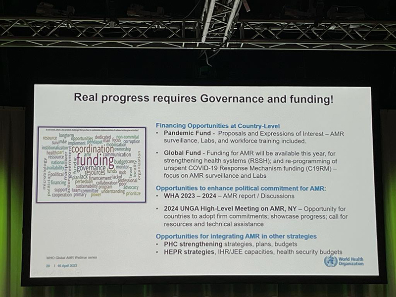 reactgroup's tweet photo. ReAct's @AndriCapi speaking up for civil societies during the #AMR policy session on lessons learned from vertical programs #ECCMID2023 #AntimicrobialResistance
@ESCMID @Hailejesus @ClaudiaDenkinger https://t.co/iAFPyPRalM