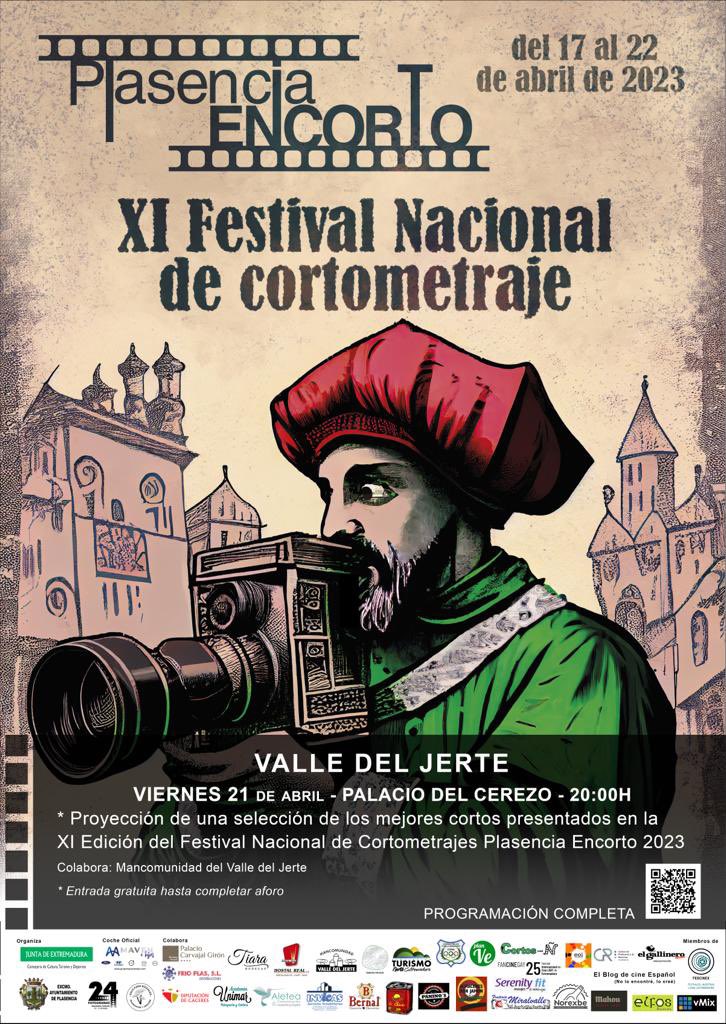 🎬 El prestigioso Festival Plasencia Encorto da el salto al Valle del Jerte en su XI edición con una sesión muy especial en nuestro querido Palacio del Cerezo.

📅 Os esperamos el próximo viernes 21 de abril a partir de las 20:00h. para la proyección de los mejores cortometrajes.