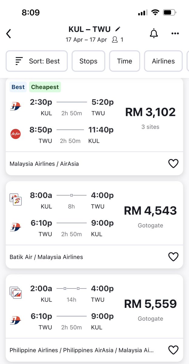 Betullah harga tiket ke Tawau, 17.4.23, kalau RM5,500 mahal pd tiket round trip ke London kalau book sekarang untuk bulan Mei ini. Kenapa begini? <a href="/weekasiongmp/">Dr Wee Ka Siong 魏家祥</a>