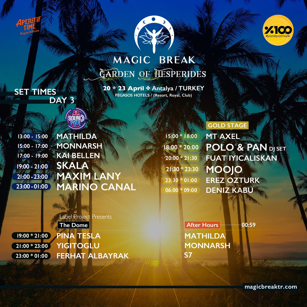 👀 Kim, kiminle, nerede, ne zaman? 👀

“Magic Break 2023: Garden of Hesperides” ile 6 sahnede 50'ye yakın sanatçıyı ağırlayacağımız, kaçırılmayacak bir 18. yaş kutlaması!

📲 Kaydetmeyi ve paylaşmayı unutmayın.

#magicbreak #magicbreak2023
#yüzdeyüzmüzik #aperitiftime