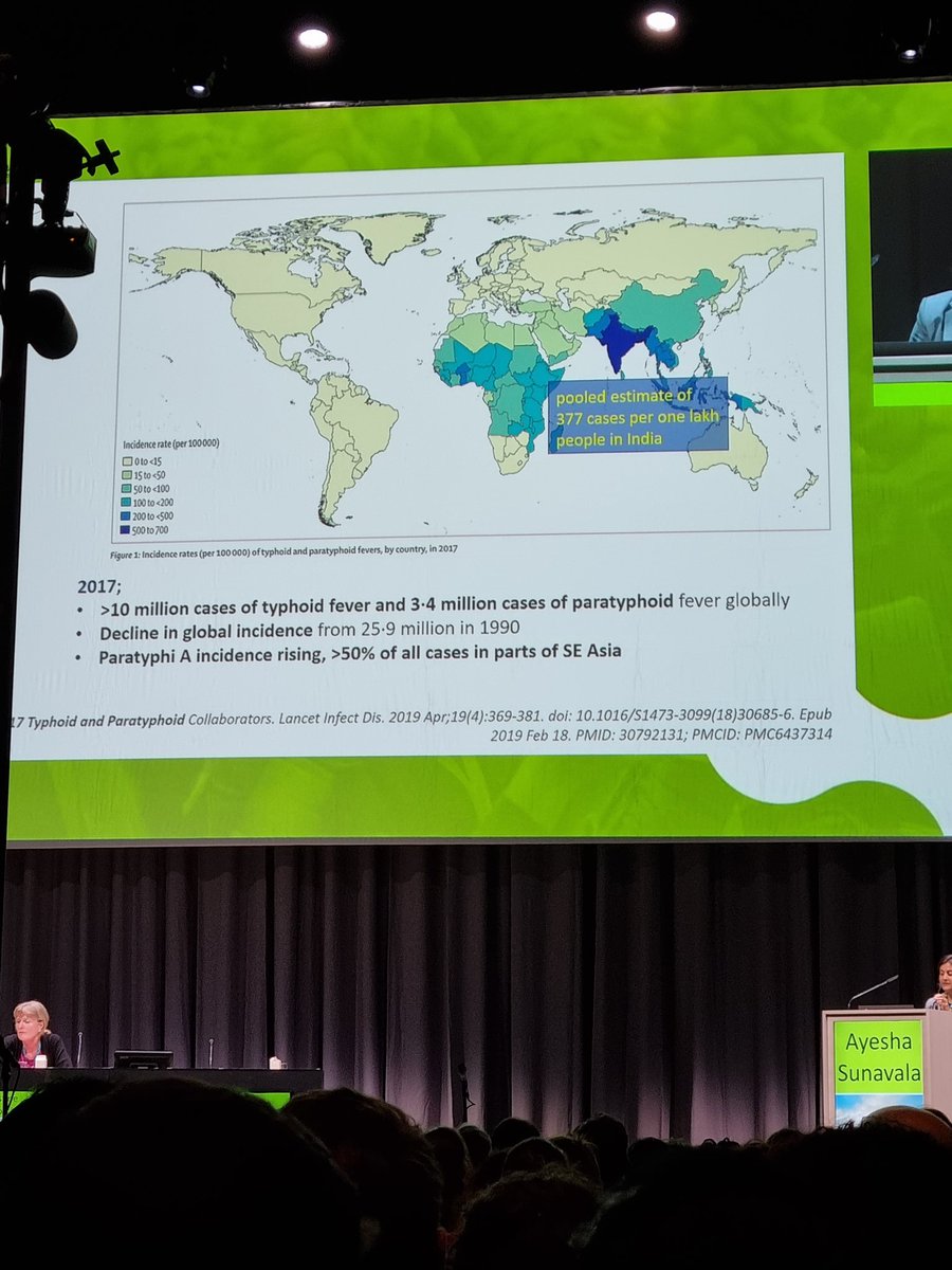 Day 2 of #ECCMID2023 with an  excellent presentation by Ayesha Sunavala about casereports of a brain abcess caused by #Salmonella Paratyphi A after consumption of pana puri and #Burkholderia pseudomallei caused by hookah smoking (waterpipe)!